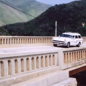 56 Mercury Amblewagon "CUMFIE" on the Bixby Creek bridge coast hwy 101