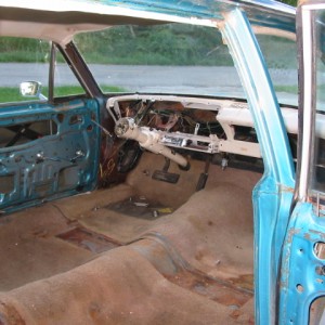 The Dash And Interior Stripped Of Usable Parts